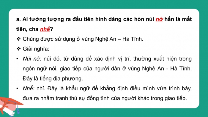 Giáo án điện tử ngữ văn 7 cánh diều tiết: Từ địa phương