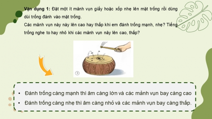 Giáo án điện tử KHTN 7 cánh diều – Phần vật lí bài 10: Biên độ, tần số, độ to và độ cao của âm