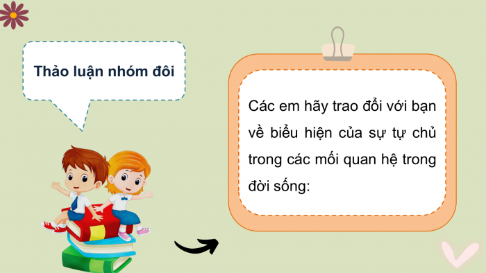 Giáo án điện tử HĐTN 8 cánh diều Chủ đề 4 - HĐGDTCĐ: Tự chủ trong các mối quan hệ