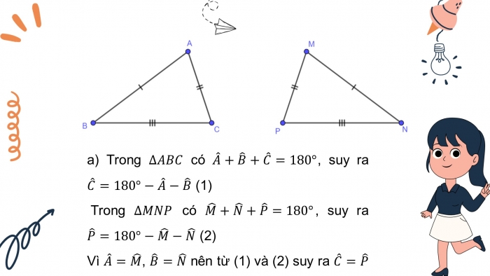 Giáo án điện tử toán 7 kết nối bài 13: Hai tam giác bằng nhau. Trường hợp bằng nhau thứ nhất của tam giác