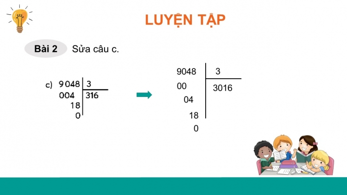 Giáo án điện tử toán 3 chân trời bài: Chia số có bốn chữ số với số có một chữ số