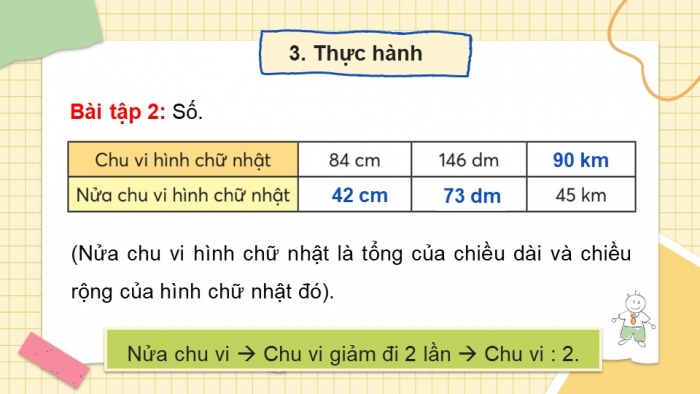 Giáo án điện tử toán 3 chân trời bài: Chu vi hình chữ nhật (2 tiết)