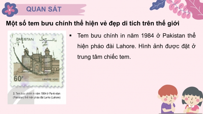  Giáo án PowerPoint bài 4: Hình ảnh di tích trong thiết kế tem bưu chính