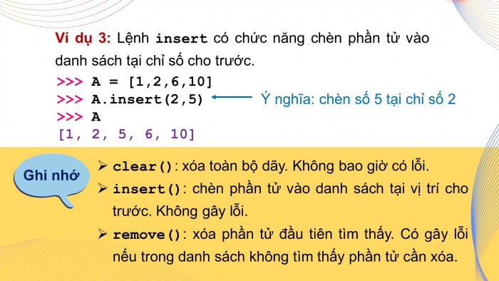 Giáo án điện tử tin học 10 kết nối bài 23: Một số lệnh làm việc với dữ liệu danh sách (3 tiết)