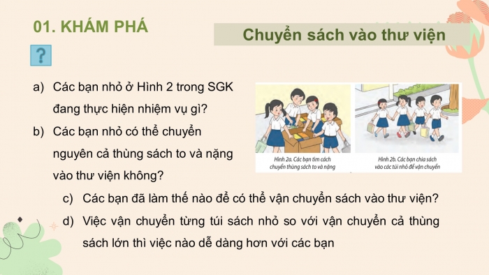 Giáo án điện tử tin học 3 chân trời bài 13: Chia việc lớn thành việc nhỏ để giải quyết