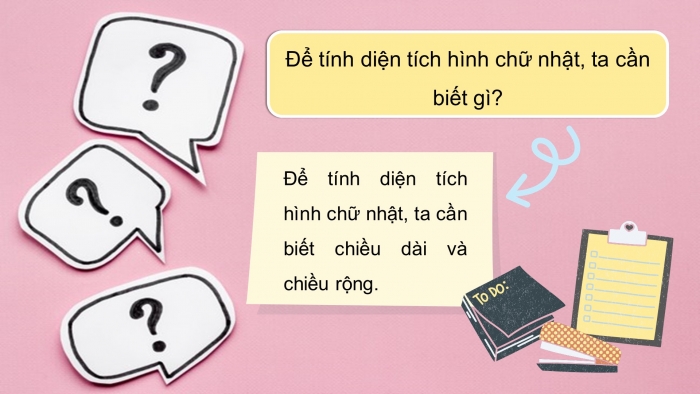 Giáo án điện tử toán 3 chân trời bài: Diện tích hình chữ nhật