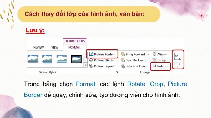 Giáo án điện tử tin học 7 chân trời bài 12: Sử dụng ảnh minh họa, hiệu ứng động trong bài trình chiếu