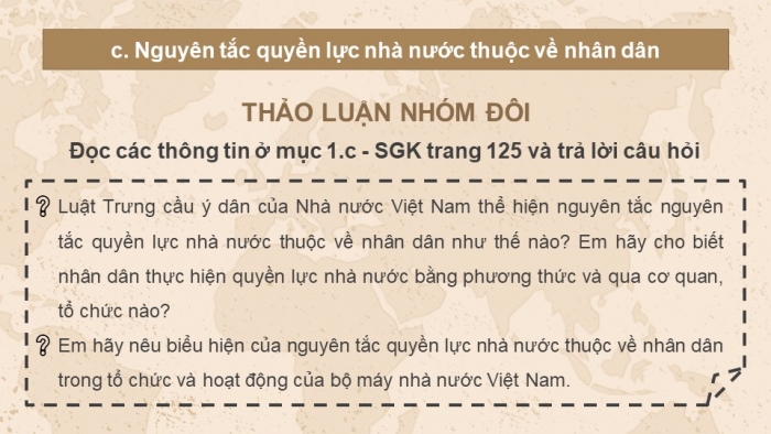 Giáo án điện tử kinh tế và phát luật 10 kết nối bài 20: Đặc điểm, nguyên tắc tổ chức và hoạt động của bộ máy nhà nước cộng hoà xã hội chủ nghĩa Việt Nam
