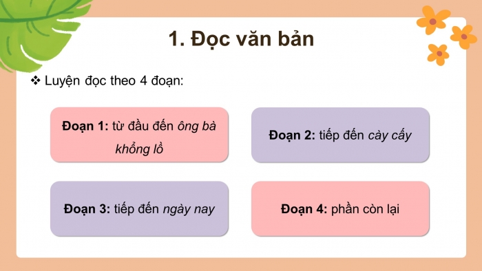 Giáo án điện tử tiếng việt 3 kết nối tri thức bài 22: Sự tích ông đùng, bà đùng - Tiết 1: Đọc