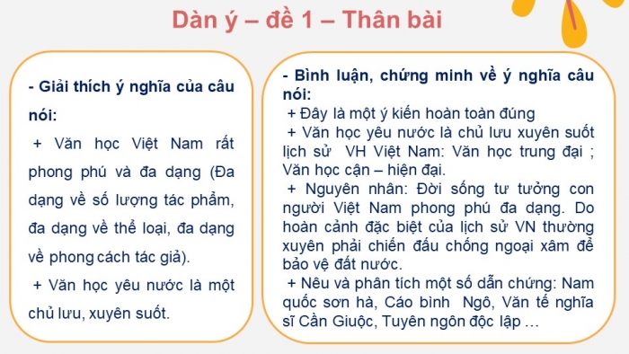 Giáo án điện tử Ngữ văn 12 bài: Nghị luận về một ý kiến bàn về văn học