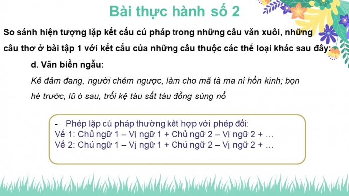 Giáo án điện tử Ngữ văn 12 bài: Thực hành một số phép tu từ cú pháp