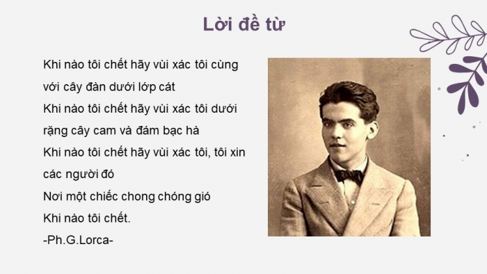 Giáo án điện tử Ngữ văn 12 bài: Đàn ghi ta của Lor-ca