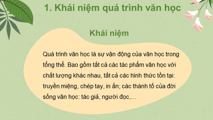 Giáo án điện tử Ngữ văn 12 bài: Quá trình văn học và phong cách văn học