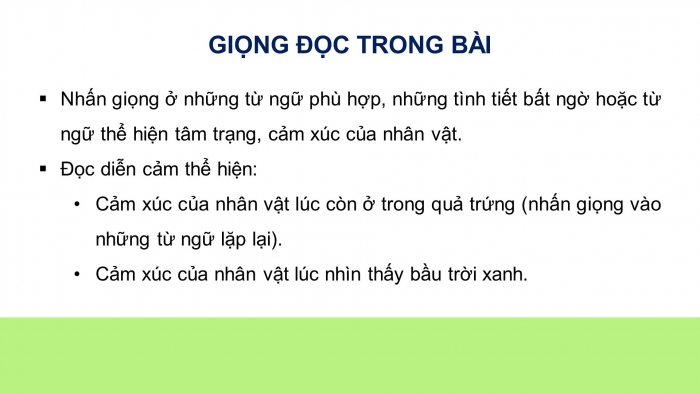 Giáo án điện tử Tiếng Việt 4 kết nối Bài 9 Đọc: Bầu trời trong quả trứng