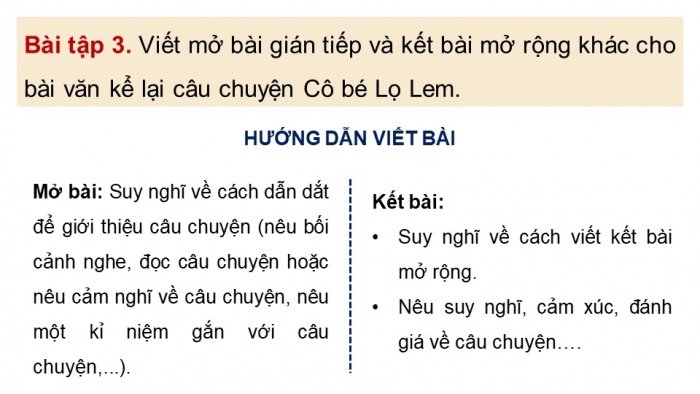 Giáo án điện tử Tiếng Việt 4 kết nối Bài 13 Viết: Luyện viết mở bài, kết bài cho bài văn kể lại một câu chuyện