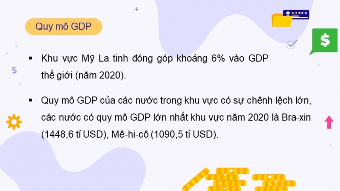 Giáo án điện tử Địa lí 11 kết nối Bài 7: Kinh tế khu vực Mỹ La tinh