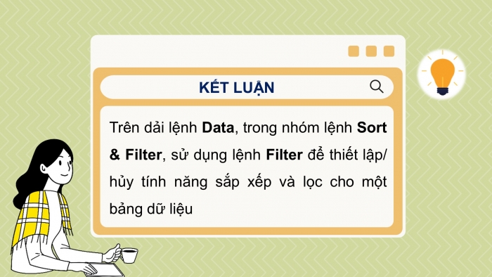 Giáo án điện tử Tin học 8 cánh diều Chủ đề E1 Bài 1: Lọc dữ liệu