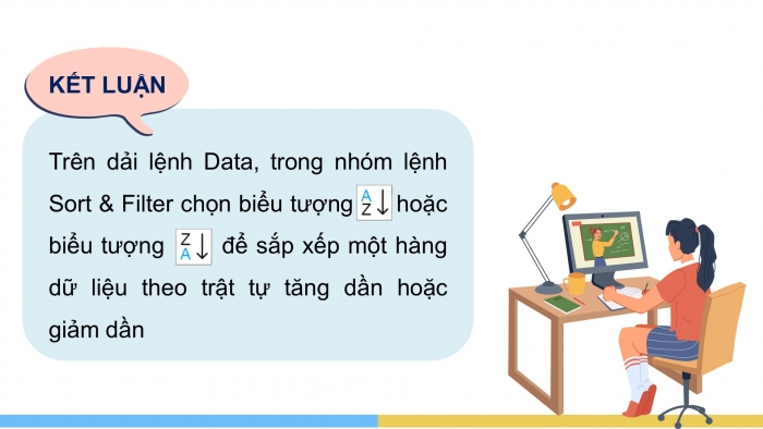 Giáo án điện tử Tin học 8 cánh diều Chủ đề E1 Bài 2: Sắp xếp dữ liệu