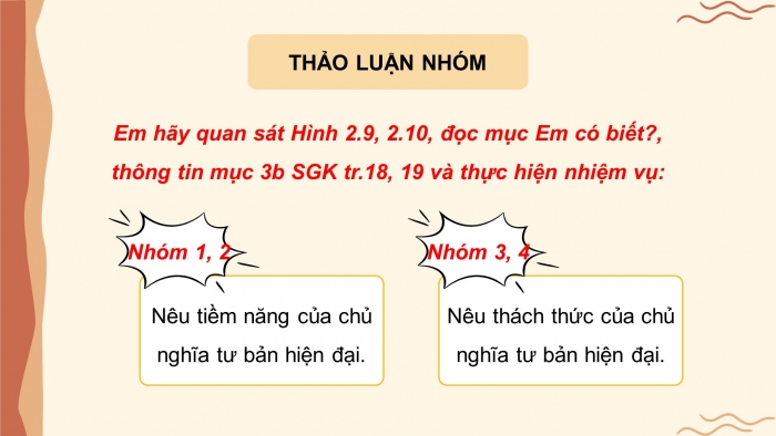 Giáo án điện tử Lịch sử 11 chân trời Bài 2: Sự xác lập và phát triển của chủ nghĩa tư bản (P2)