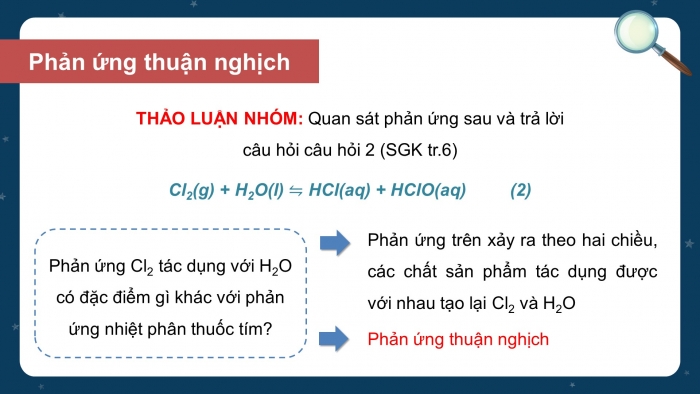 Giáo án điện tử Hoá học 11 chân trời Bài 1: Khái niệm về cân bằng hoá học