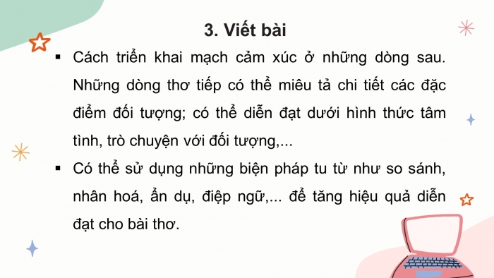 Giáo án điện tử tiết : Tập làm một bài thơ bốn chữ và năm chữ