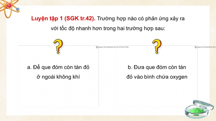 Giáo án điện tử KHTN 8 cánh diều Bài 7: Tốc độ phản ứng và chất xúc tác