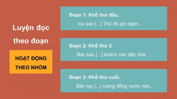 Giáo án điện tử Tiếng Việt 4 chân trời CĐ 3 Bài 3 Đọc: Sáng tháng Năm