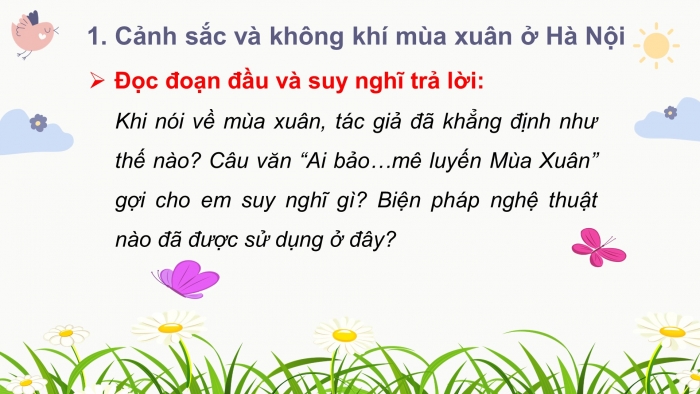 Giáo án điện tử tiết: Đọc - Tháng giêng, mơ về trăng non rét ngọt