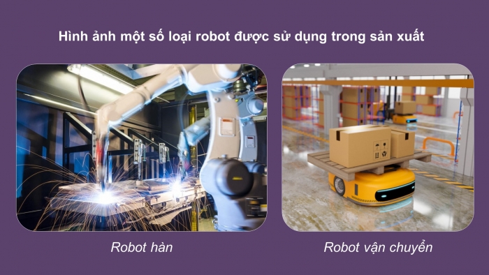 Giáo án điện tử Công nghệ cơ khí 11 kết nối Bài 12: Dây chuyền sản xuất tự động với sự tham gia của robot