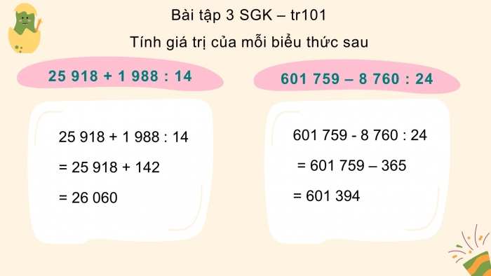 Giáo án điện tử Toán 4 cánh diều Bài 45. Luyện tập