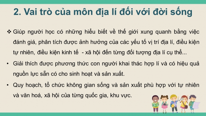 Giáo án điện tử bài mở đầu: Môn địa lí với định hướng nghề nghiệp