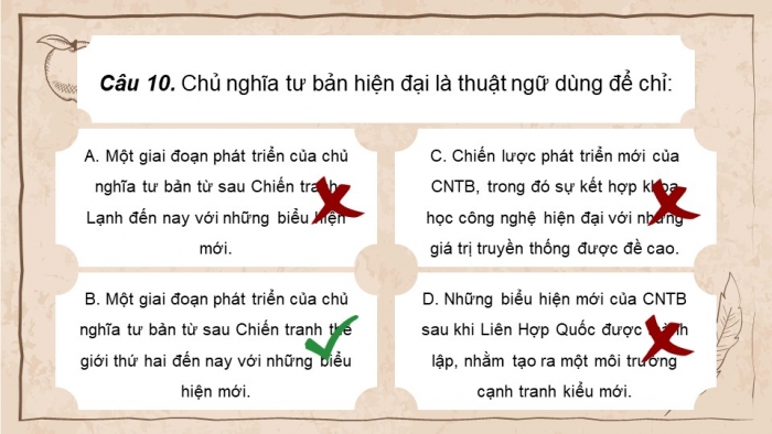 Giáo án điện tử Lịch sử 11 chân trời Nội dung thực hành Chủ đề 1: Cách mạng tư sản và sự phát triển của chủ nghĩa tư bản