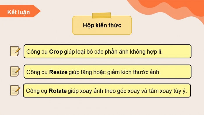 Giáo án điện tử Tin học 8 kết nối Bài 9b: Thay đổi khung hình, kích thước ảnh