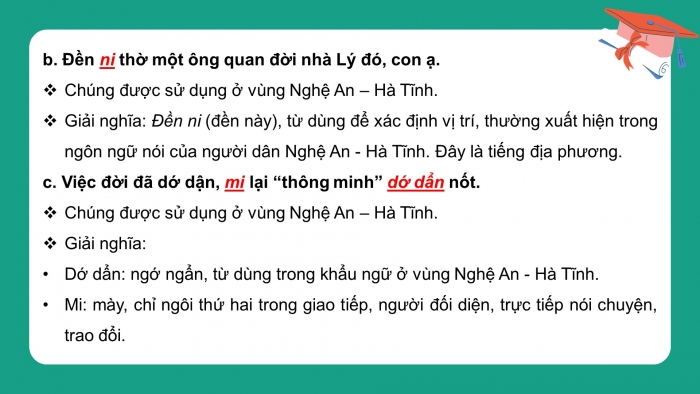 Giáo án điện tử ngữ văn 7 cánh diều tiết: Từ địa phương