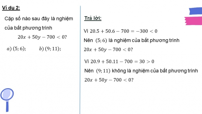 Giáo án điện tử toán 10 chân trời bài 1: Bất phương trình bậc nhất hai ẩn