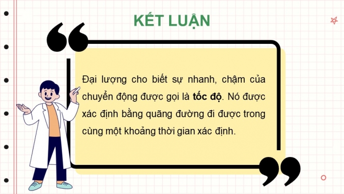 Giáo án điện tử KHTN 7 cánh diều – Phần vật lí bài 7: Tốc độ của chuyển động