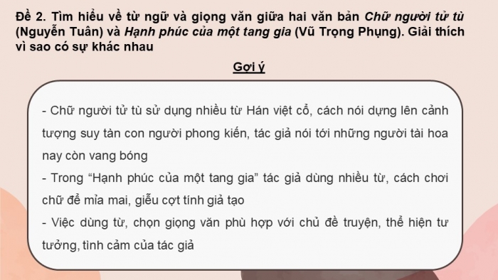 Giáo án điện tử Ngữ văn 12 bài: Nghị luận về một tác phẩm, một đoạn trích văn xuôi