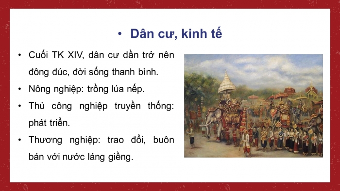 Giáo án điện tử lịch sử 7 chân trời bài 13: Vương quốc Lào