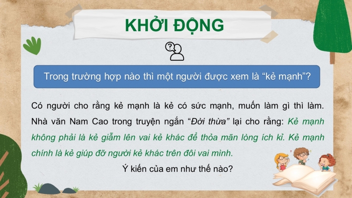 Giáo án điện tử ngữ văn 7 chân trời tiết: Văn bản 3, 4: Những tình huống hiểm nghèo - Hai người bạn đồng hành và con gấu, chó sói và chiên con