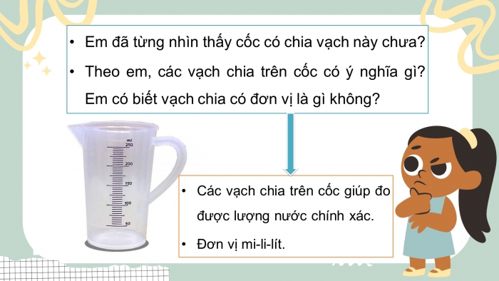 Giáo án điện tử toán 3 kết nối bài 32: Mi-li-lít