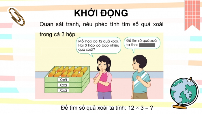 Giáo án điện tử toán 3 cánh diều bài: Nhân với số có một chữ số (không nhớ)