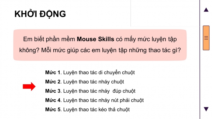 Giáo án điện tử tin học 3 cánh diều bài 2: Em luyện tập sử dụng chuột