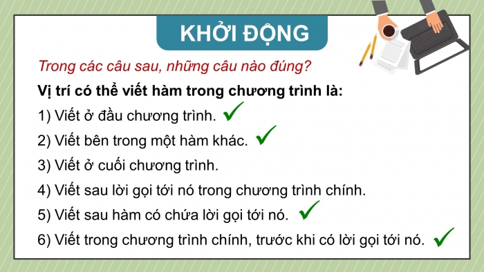 Giáo án điện tử tin học 10 cánh diều bài 11: Thực hành lập trình với hàm và thư viện