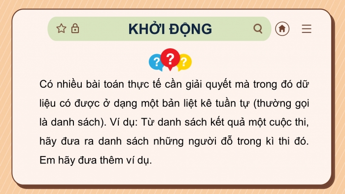 Giáo án điện tử tin học 10 cánh diều bài 14: Kiểu dữ liệu danh sách - xử lí danh sách (2 tiết)