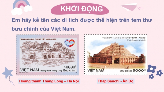  Giáo án PowerPoint bài 4: Hình ảnh di tích trong thiết kế tem bưu chính