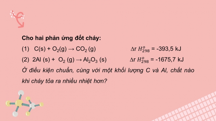 Giáo án điện tử hóa học 10 cánh diều bài 15: Ý nghĩa và cách tính biến thiên enthalpy phản ứng hoá học
