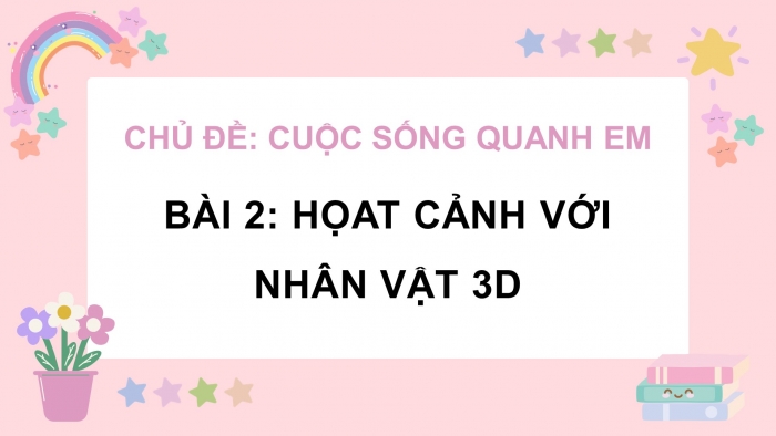 Giáo án điện tử mĩ thuật 4 chân trời bản 1 CĐ 5 Bài 2: Hoạt cảnh với nhân vật 3D