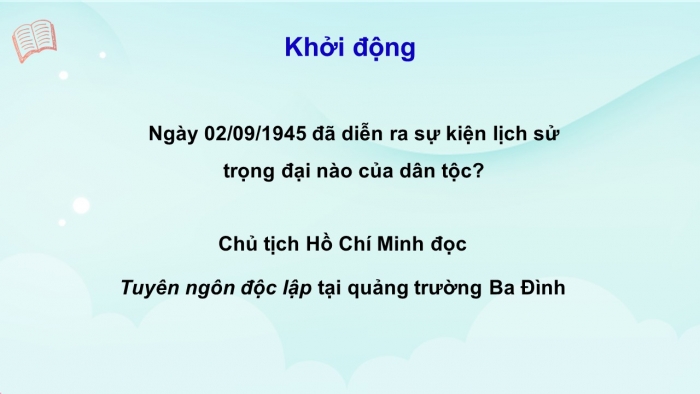 Giáo án điện tử Ngữ văn 12 bài: Tuyên ngôn Độc lập