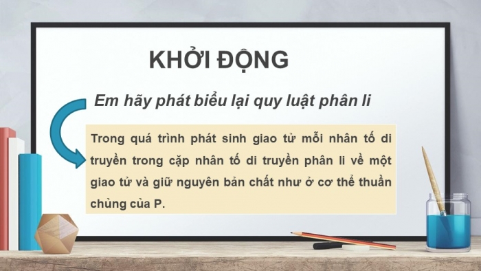 Giáo án điện tử sinh học 9 bài 3: Lai một cặp tính trạng (tiếp theo)