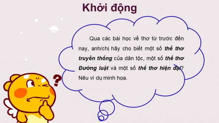 Giáo án điện tử Ngữ văn 12 bài: Luật thơ